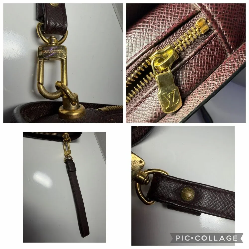 COA Included - Louis Vuitton Taiga Burgundy Clutch